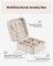 Wedding Bridesmaid Gifts - Valentines Day Gifts for Her - Small Jewelry Travel Organizer, Travel Jewelry Case for Ring, Earring, Necklace, Bracelet - Milky White